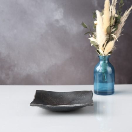 Curved Square Steel Dish.
