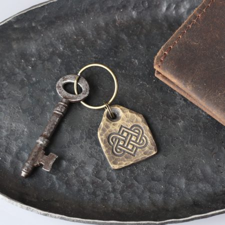 bronze celtic keyring