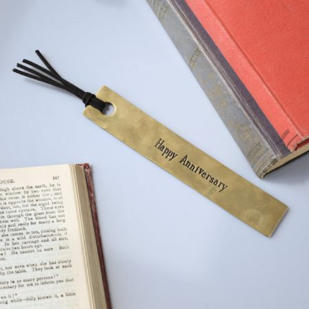 19th Anniversary Personalised Bronze Bookmark
