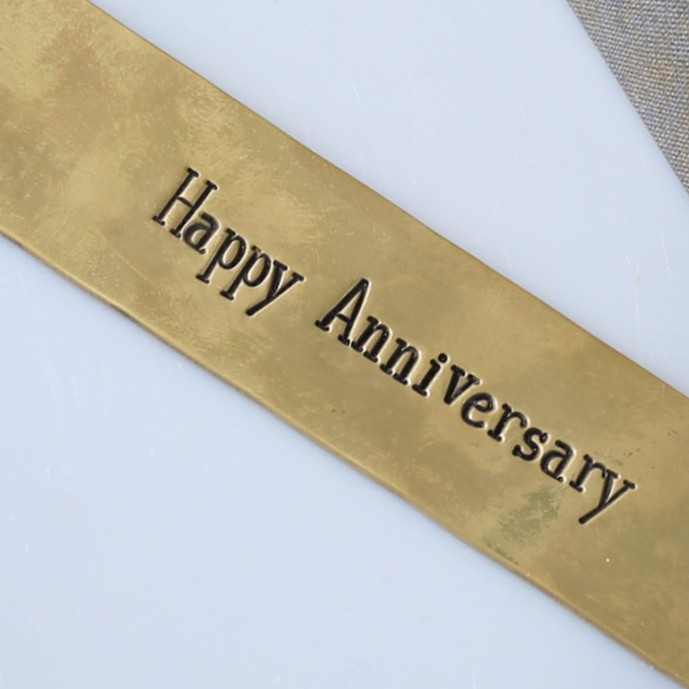 8th Anniversary Personalised Bronze Bookmark - Image 3