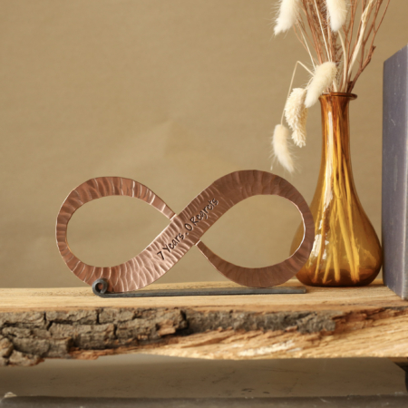 Personalised 7th Anniversary Copper Infinity Personalised Copper Infinity Symbol